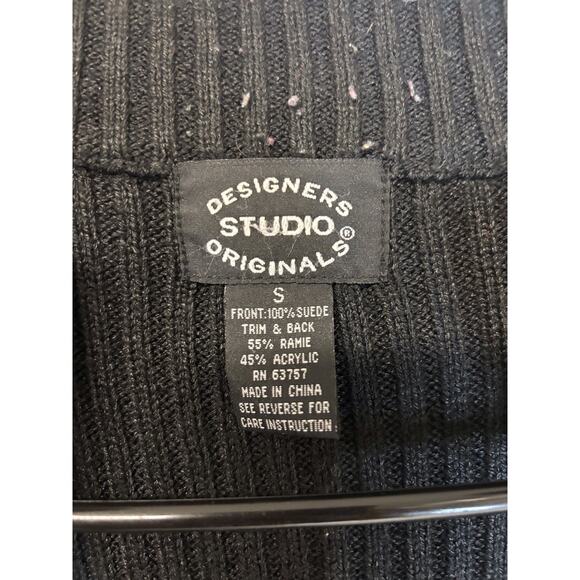 Designers Original Black Suede Vest Woman Size Small - Picture 4 of 4